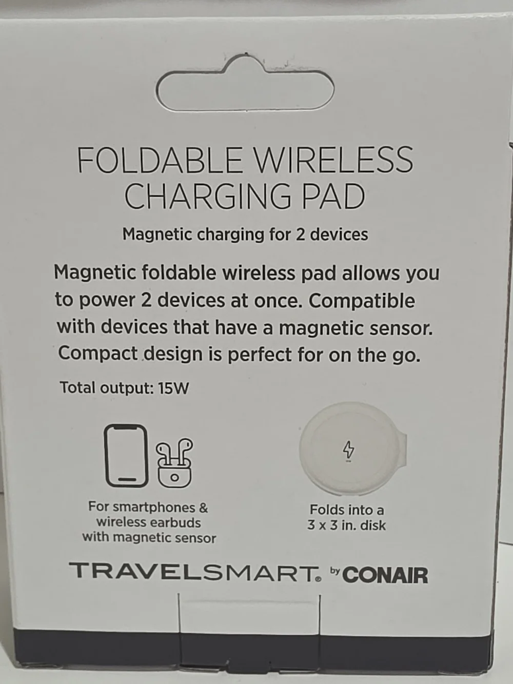 TravelSmart by Conair Foldable Wireless Charging Pad - White
